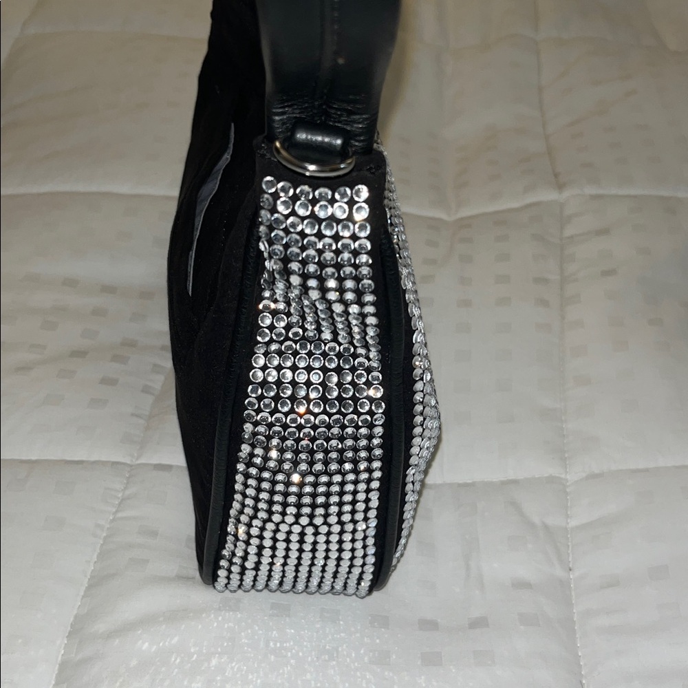 EUC INC black rhinestone evening bag - Picture 5 of 9